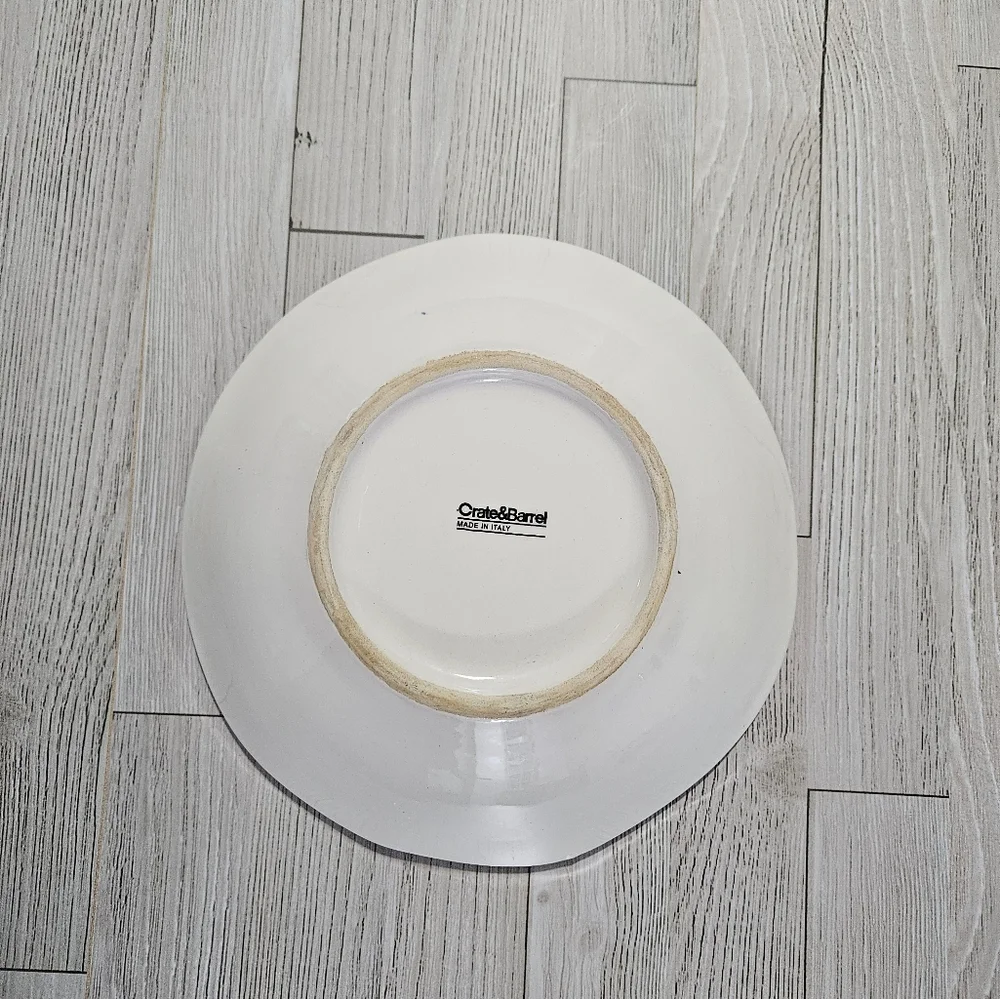 Crate & Barrel Gianna Pasta/Soup Bowl  Retired Pattern Earthenware Rare Italy 9